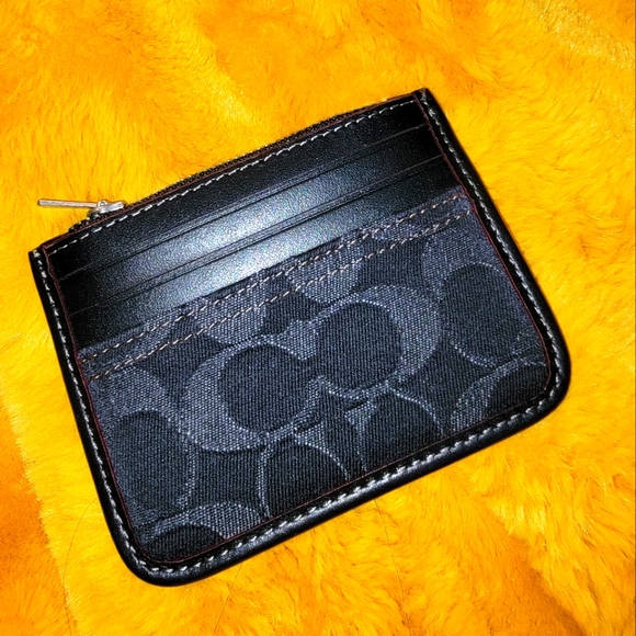 Coach Accessories Nwt Coach Card Holder Denim New Poshmark